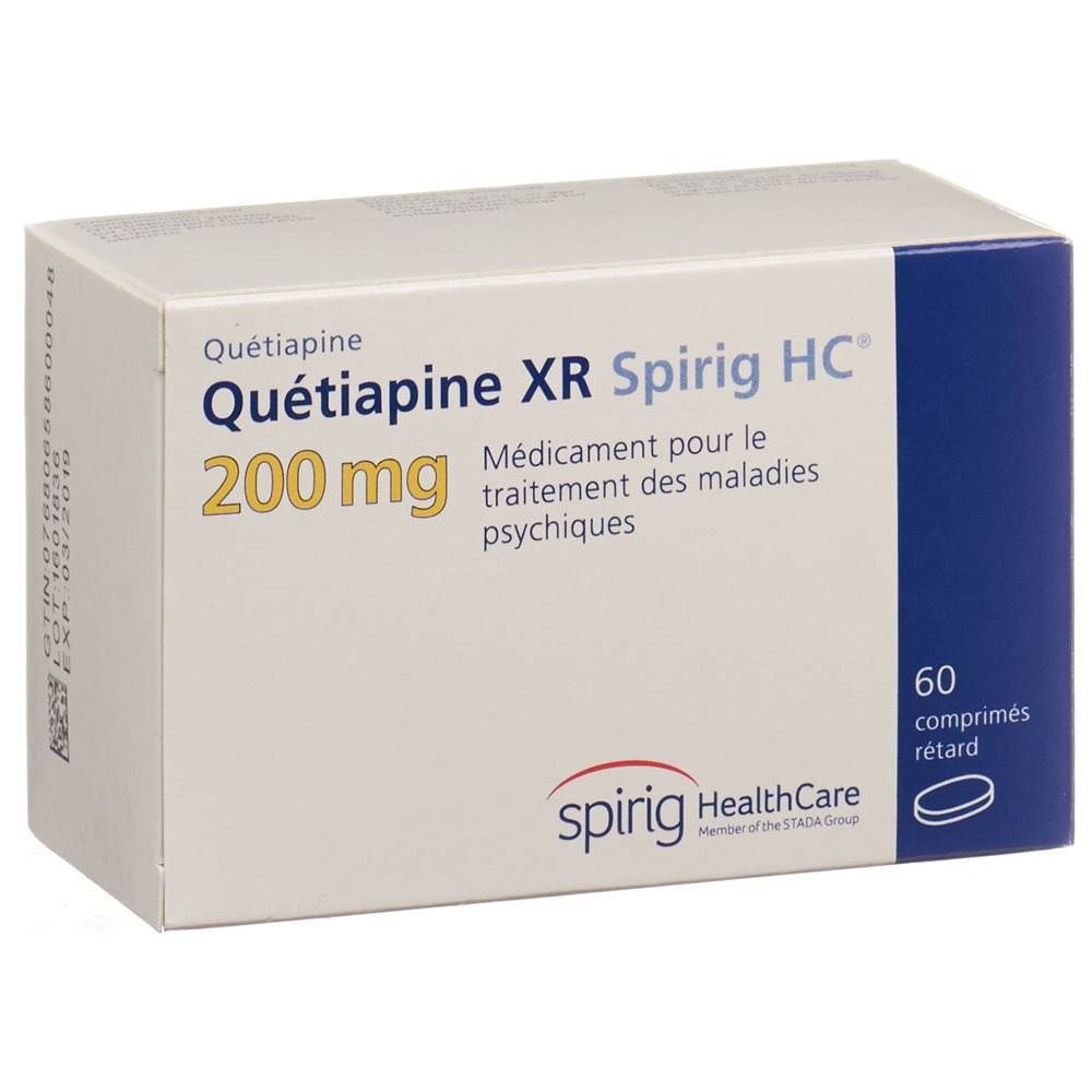 QUETIAPINE XR Spirig HC cpr ret 200 mg 60 pce