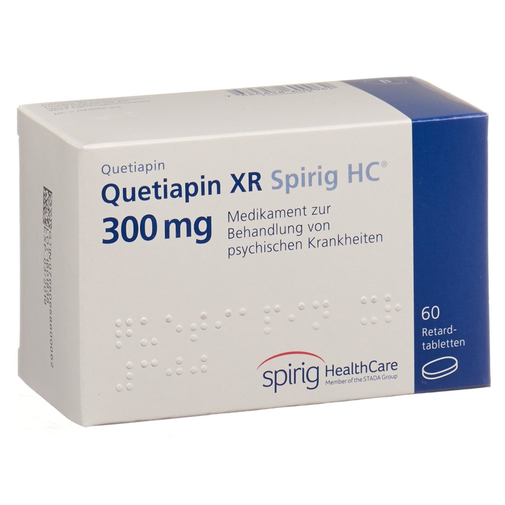 QUETIAPINE XR Spirig HC cpr ret 300 mg 60 pce