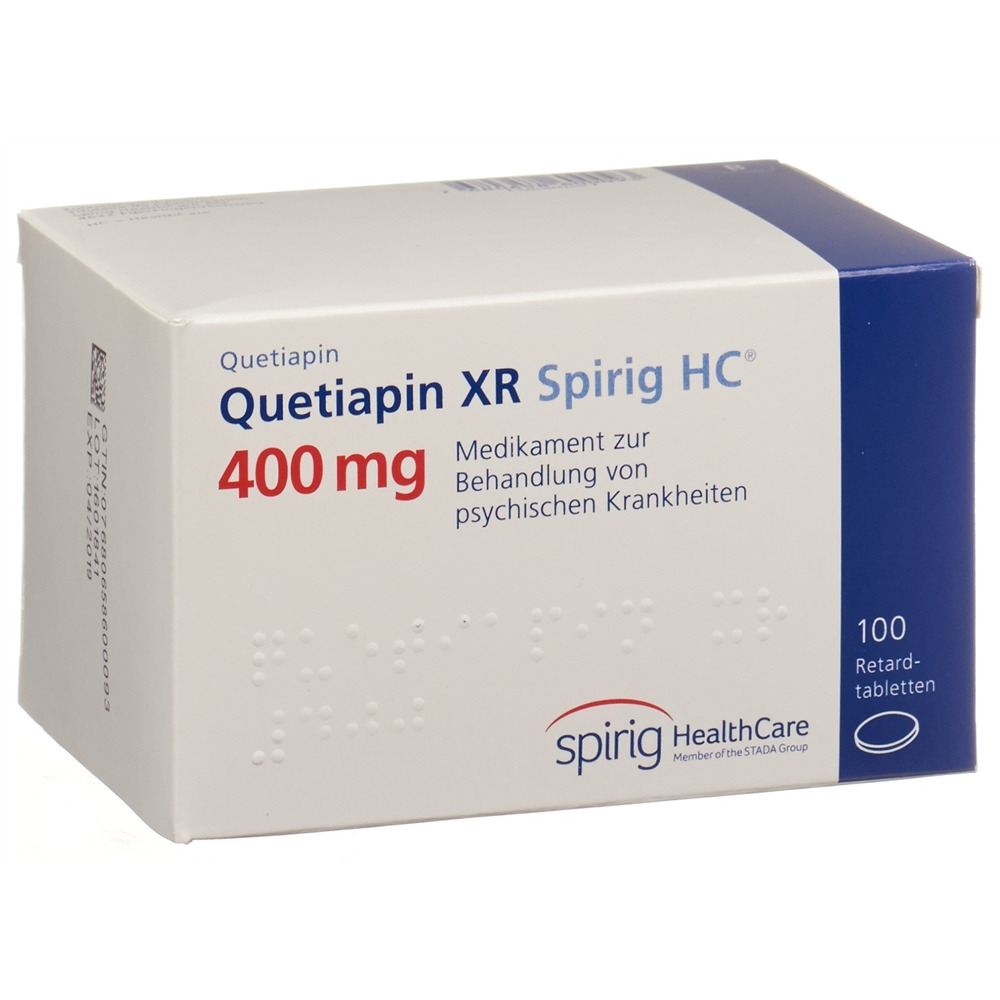 QUETIAPINE XR Spirig HC cpr ret 400 mg 100 pce