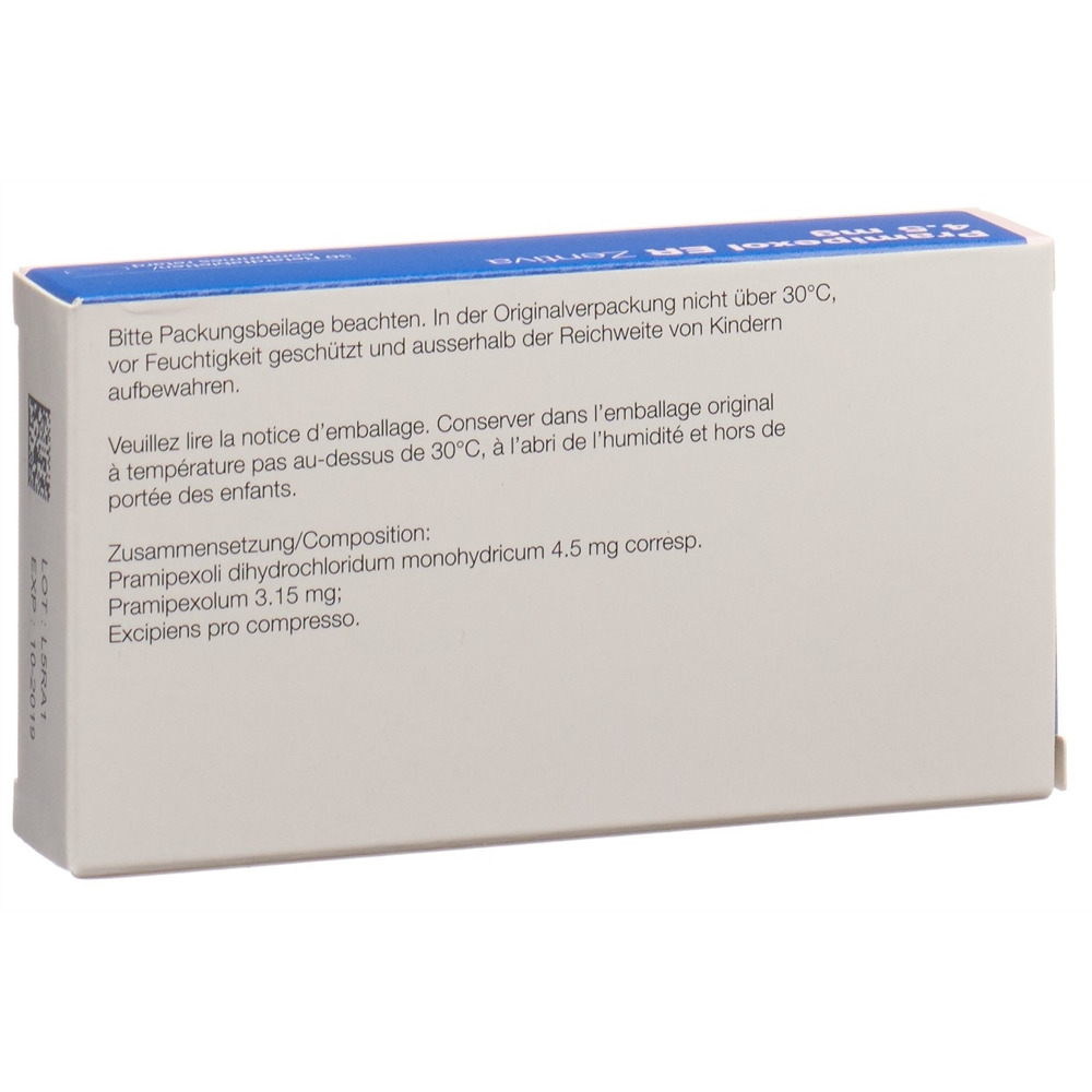 PRAMIPEXOL ER Zentiva cpr ret 4.5 mg 30 pce