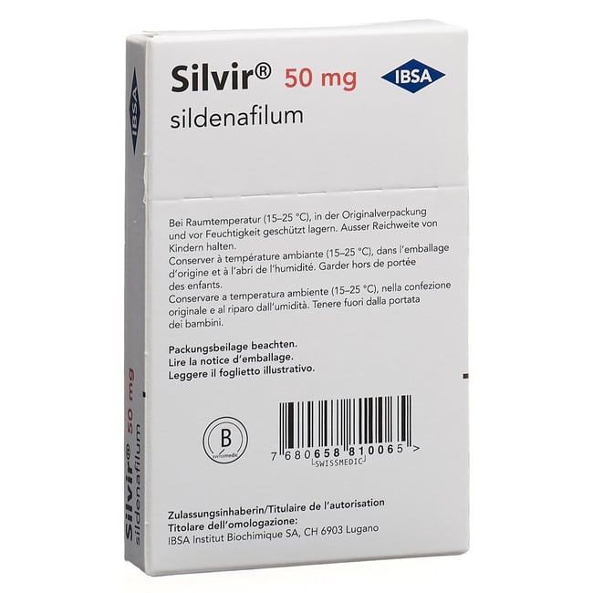 Silvir 50 mg, film orodispersibile