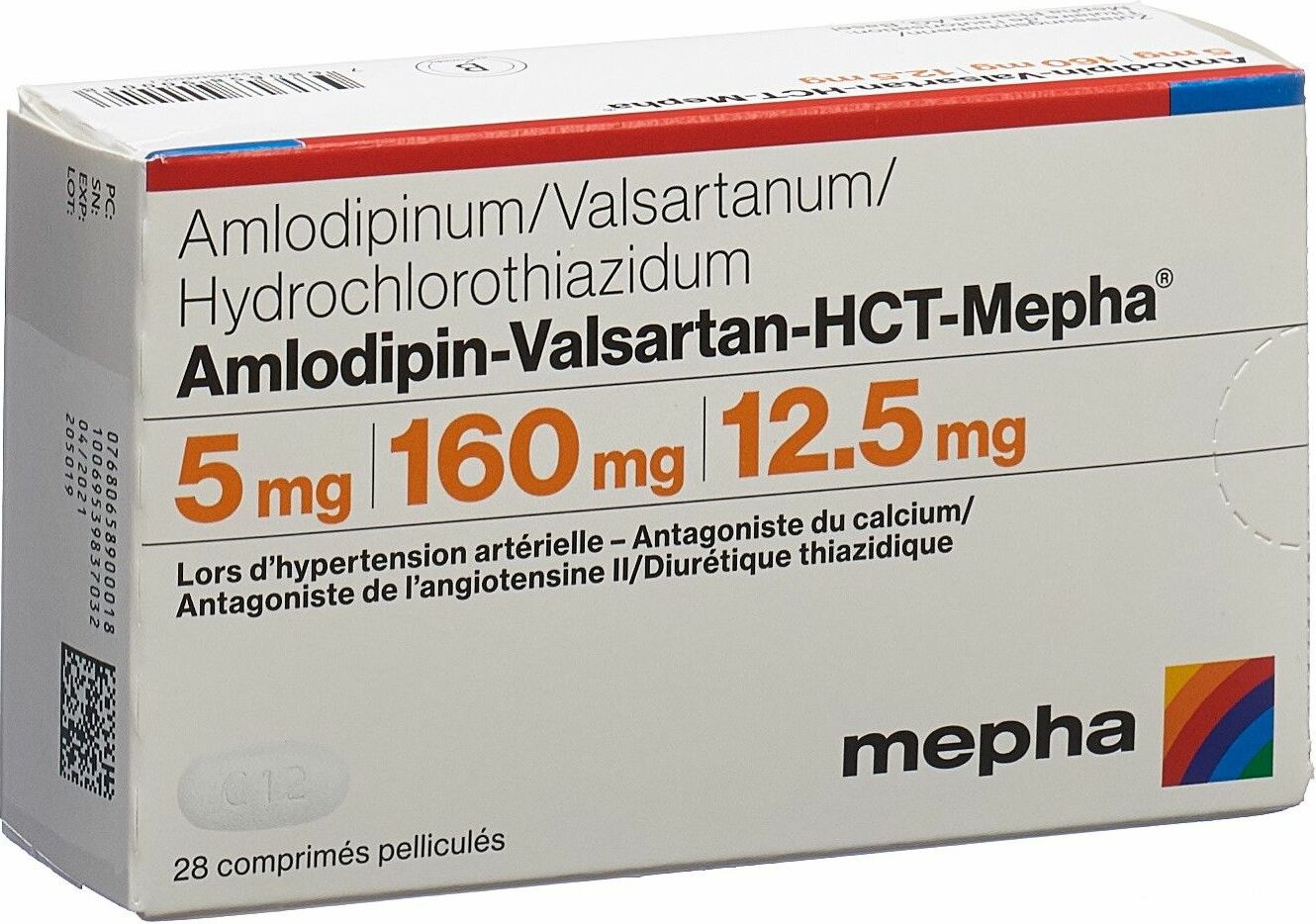 AMLODIPIN VALSARTAN HCT Mepha 5/160/12.5 28 pce