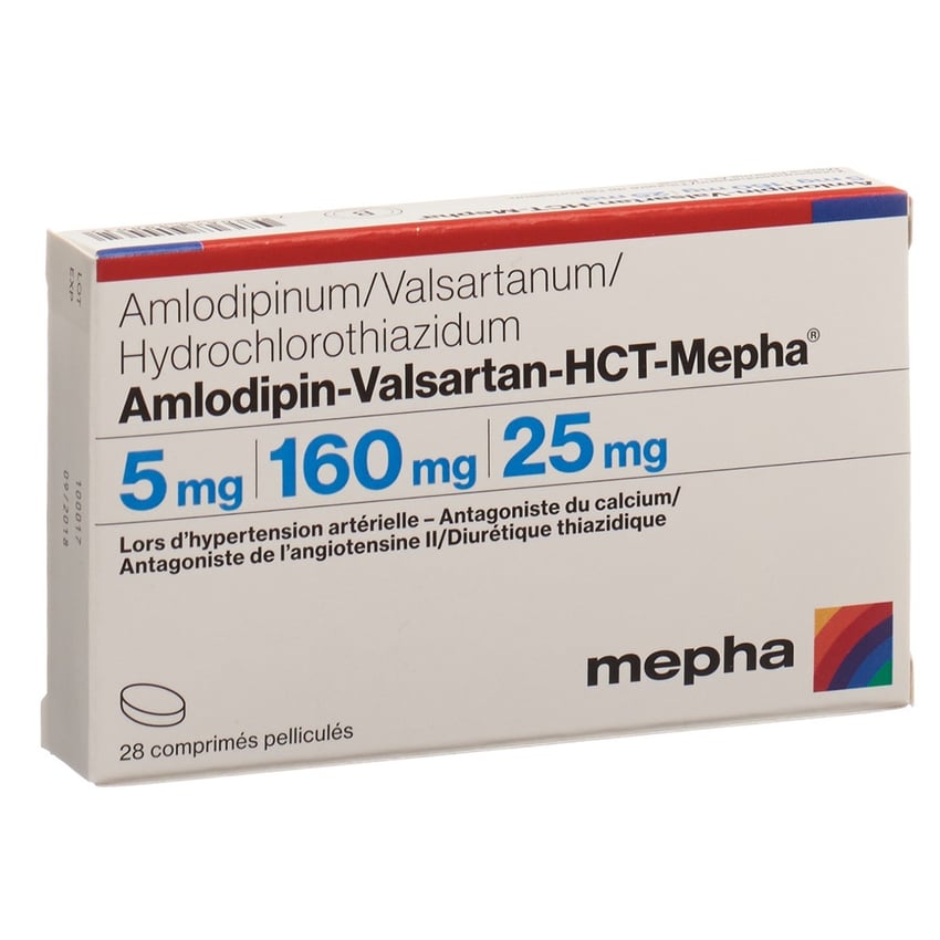 AMLODIPIN VALSARTAN HCT Mepha 5/160/12.5 28 pce