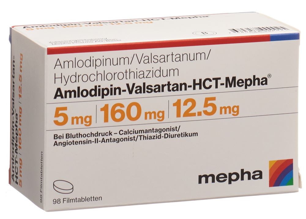 AMLODIPIN VALSARTAN HCT Mepha 5/160/12.5 98 pce