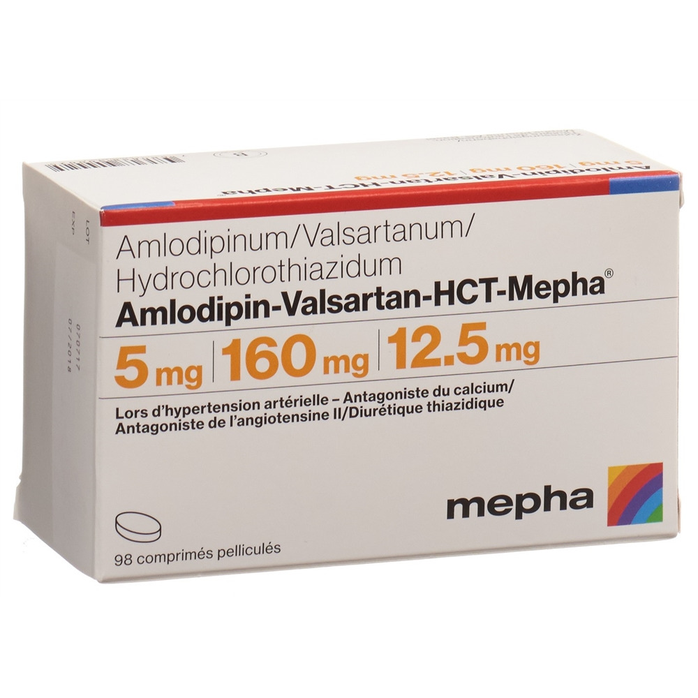 AMLODIPIN VALSARTAN HCT Mepha 5/160/12.5 98 pce