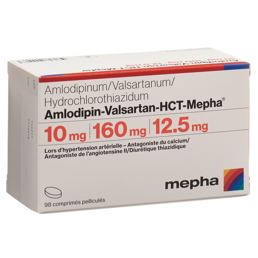 AMLODIPIN VALSARTAN HCT Mepha 10/160/12.5 98 pce