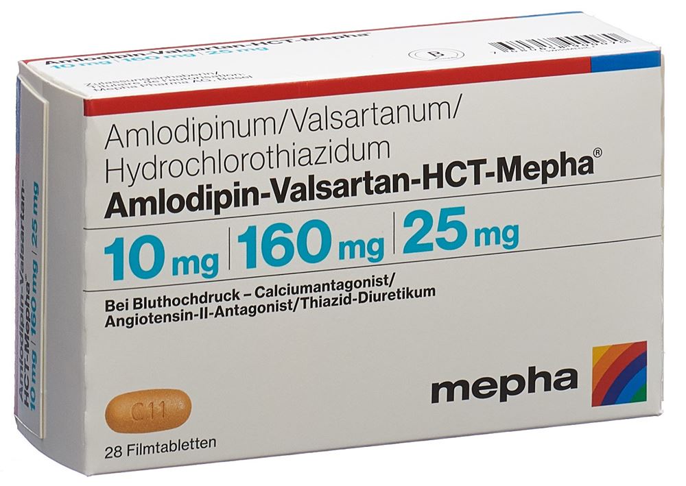 AMLODIPIN VALSARTAN HCT Mepha 10/160/25 28 pce