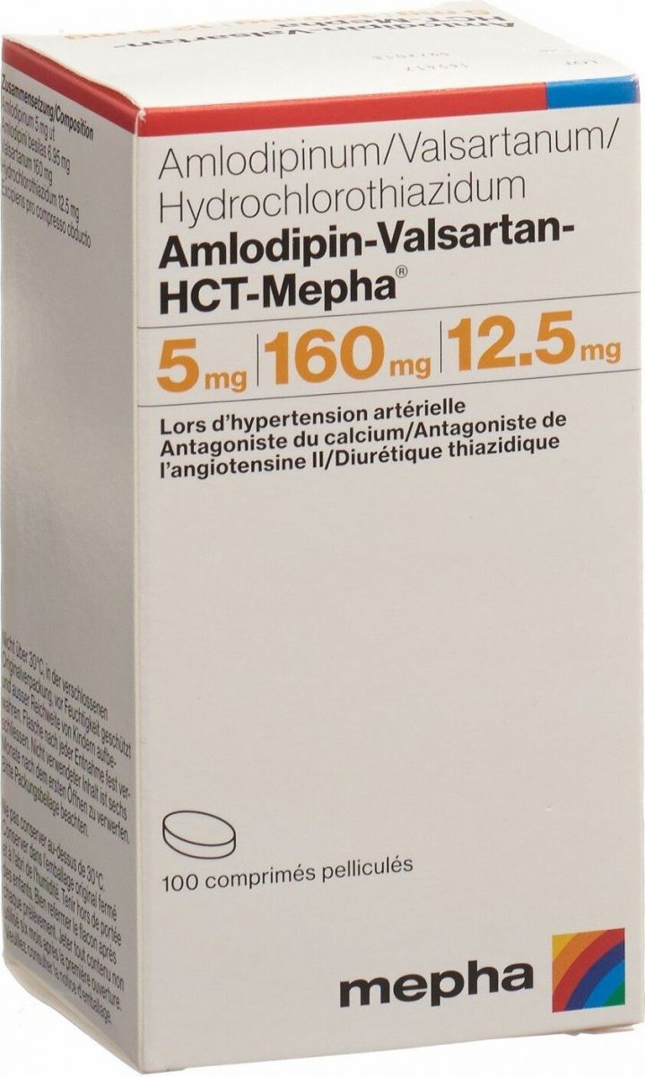 AMLODIPIN VALSARTAN HCT Mepha 5/160/12.5 100 pce