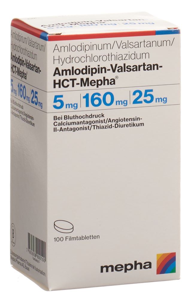 AMLODIPIN VALSARTAN HCT Mepha 5/160/25 100 pce
