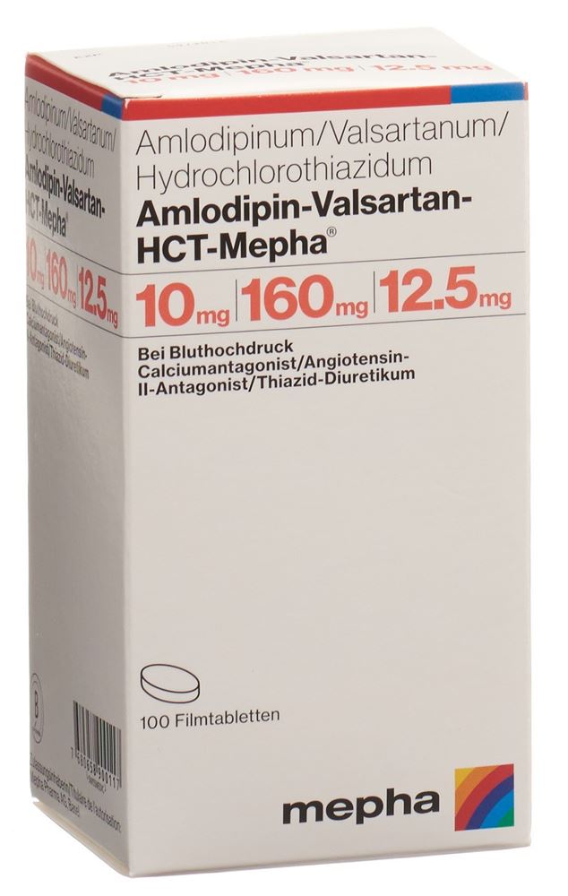 AMLODIPIN VALSARTAN HCT Mepha 10/160/12.5 100 pce
