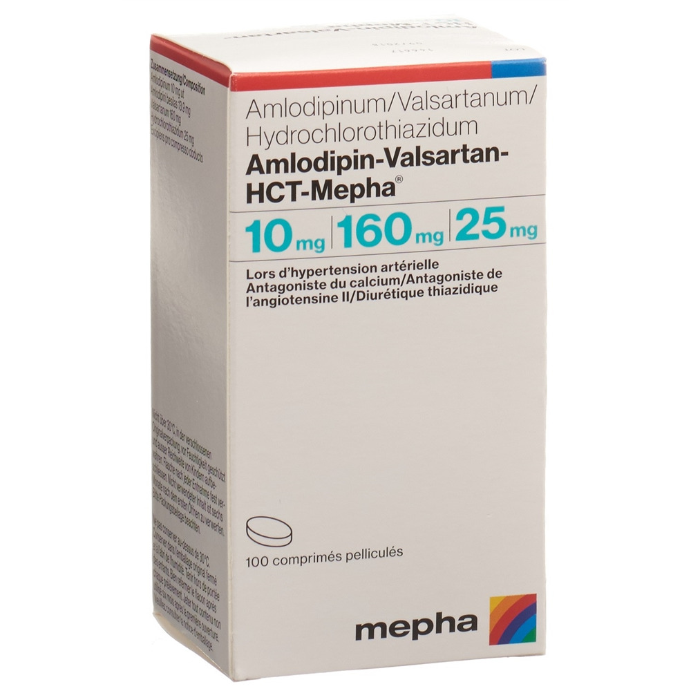 AMLODIPIN VALSARTAN HCT Mepha 10/160/25 100 pce