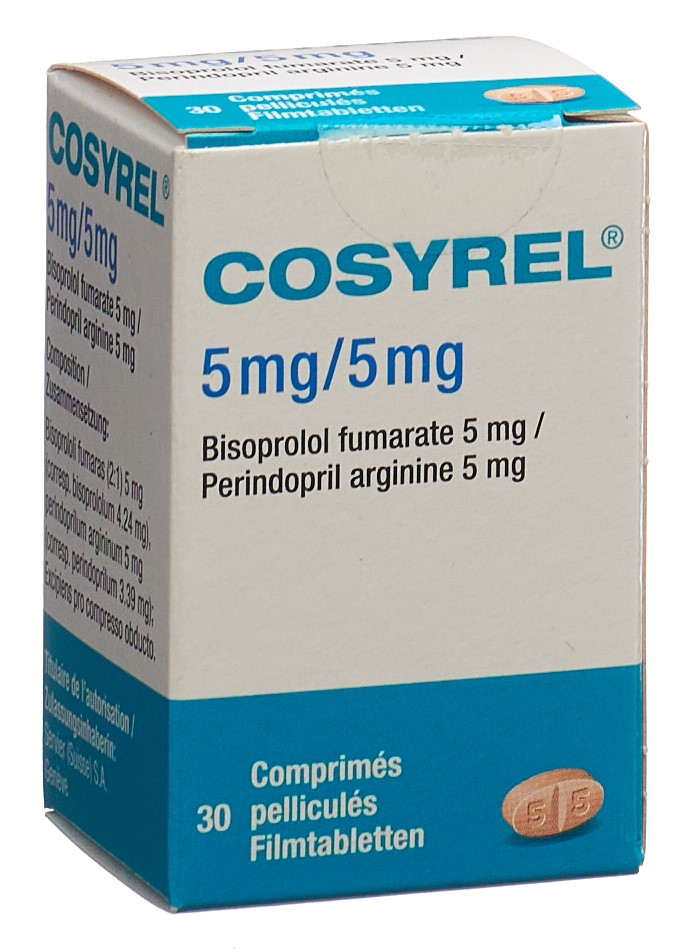 COSYREL cpr pell Biso 5mg/Pérind 5mg bte 30 pce