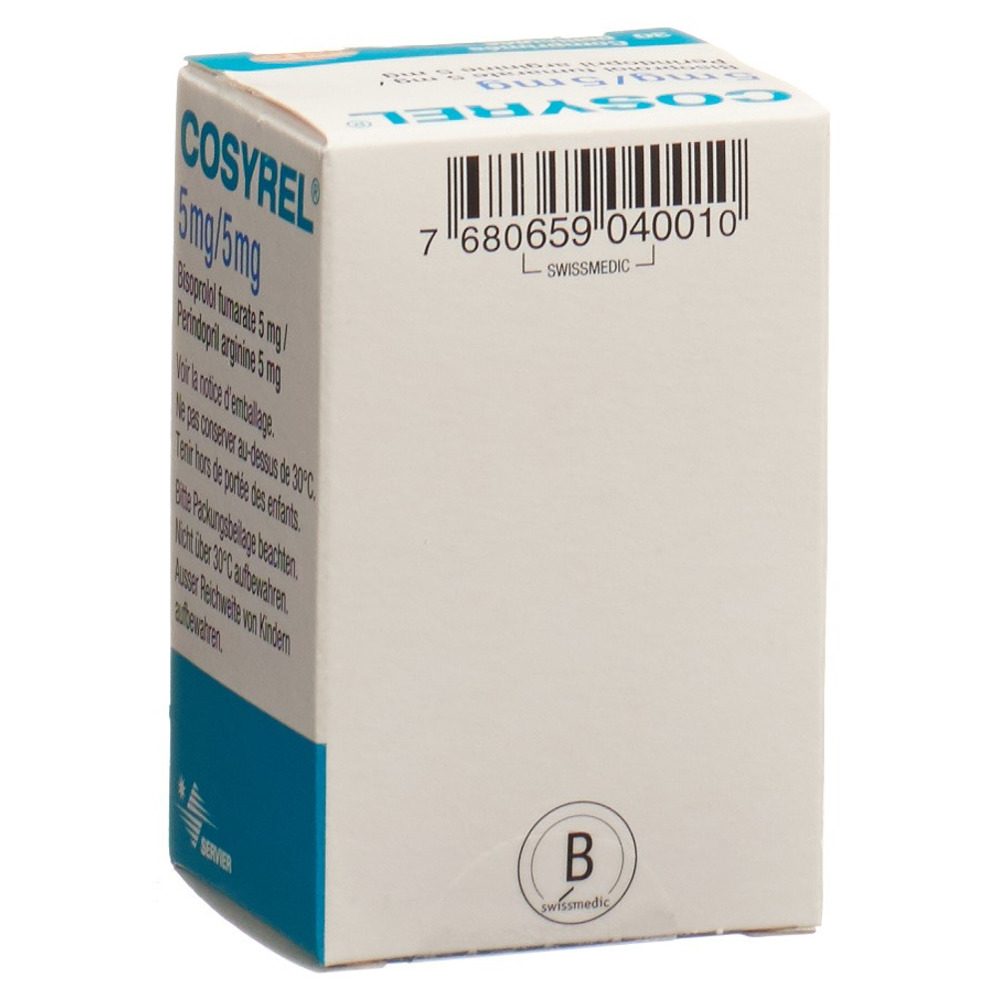COSYREL cpr pell Biso 5mg/Pérind 5mg bte 30 pce