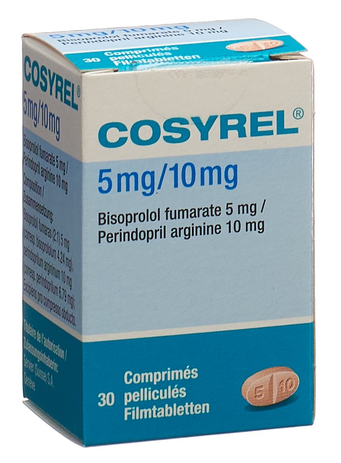 COSYREL cpr pell Biso 5mg/Pérind 10mg bte 30 pce