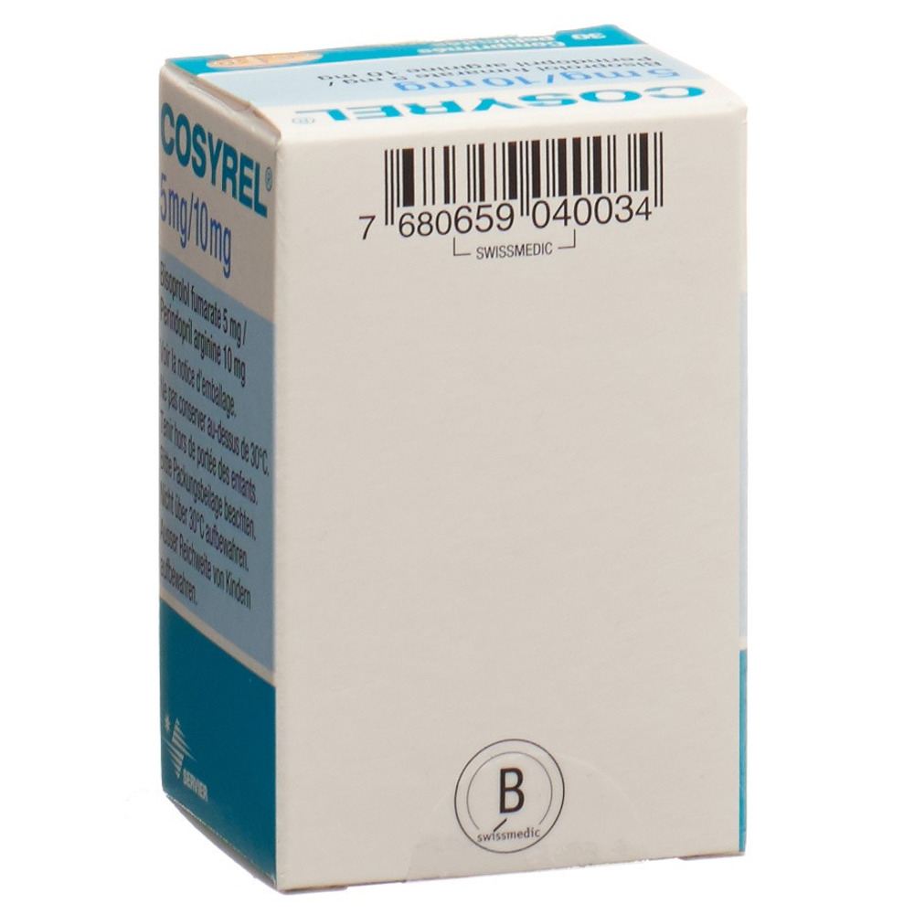 COSYREL cpr pell Biso 5mg/Pérind 10mg bte 30 pce