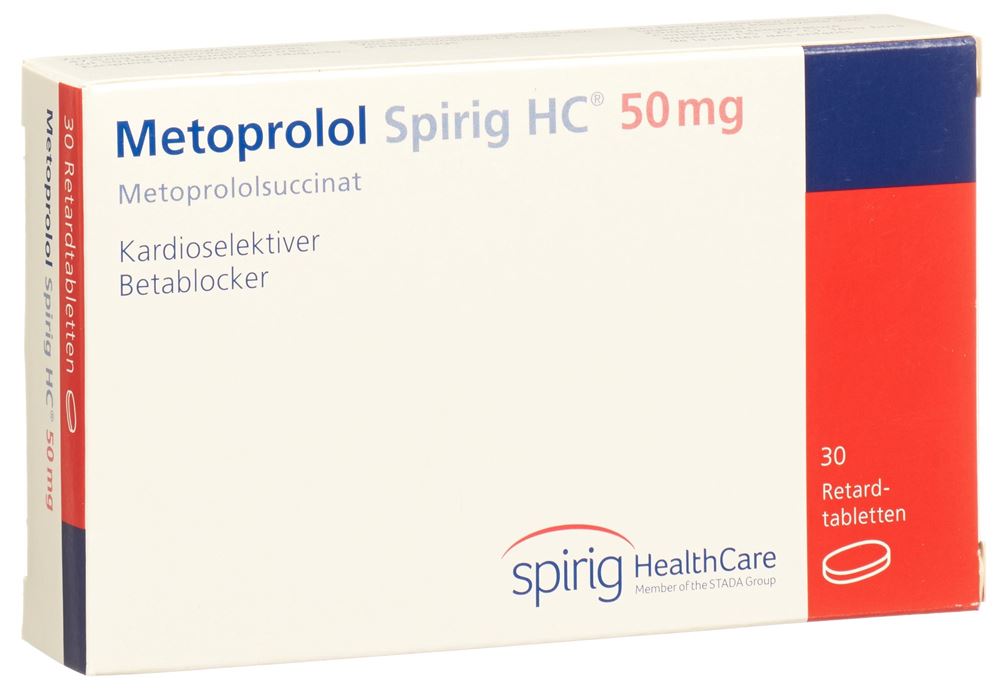 METOPROLOL Spirig HC cpr pell ret 50 mg 30 pce