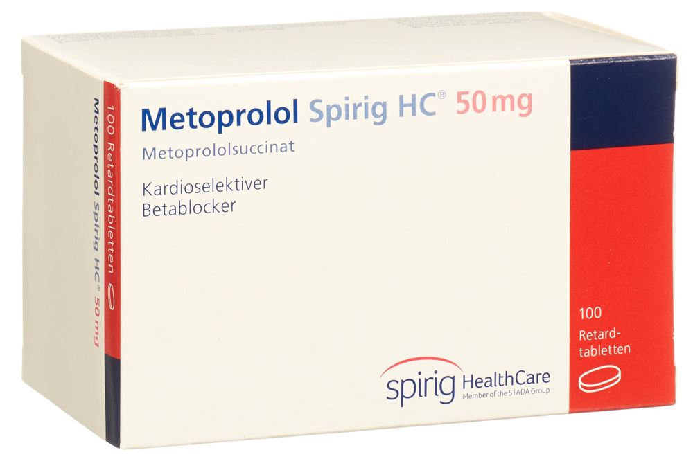 METOPROLOL Spirig HC cpr pell ret 50 mg 100 pce