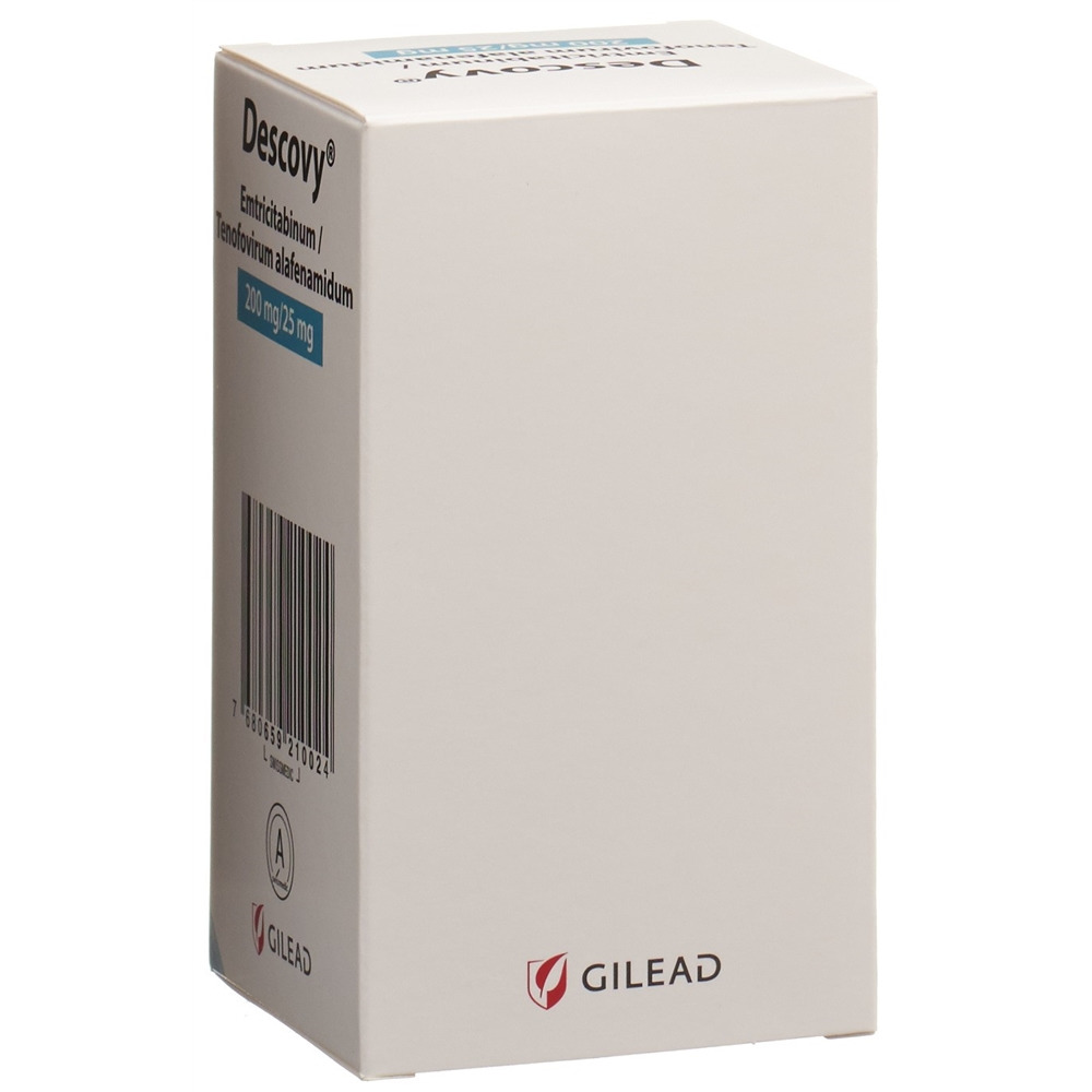 DESCOVY cpr pell 200/25 mg bte 30 pce
