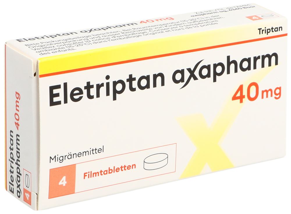 ELETRIPTAN Axapharm cpr pell 40 mg 4 pce