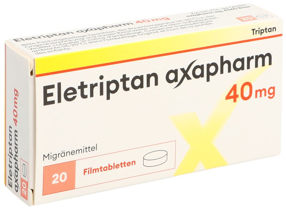 ELETRIPTAN Axapharm cpr pell 40 mg 20 pce