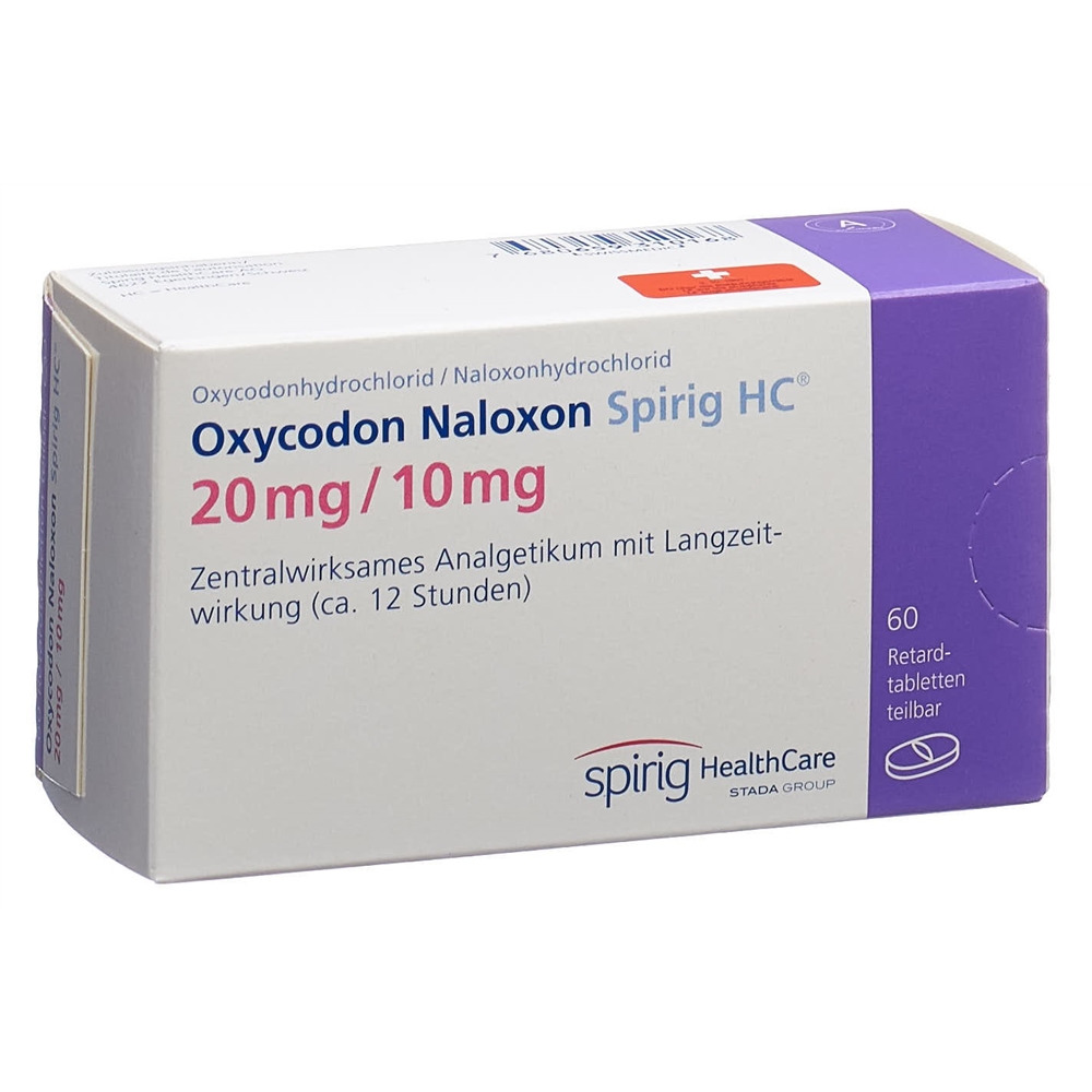 OXYCODON NALOXON Spirig HC cpr ret 20/10mg 60 pce