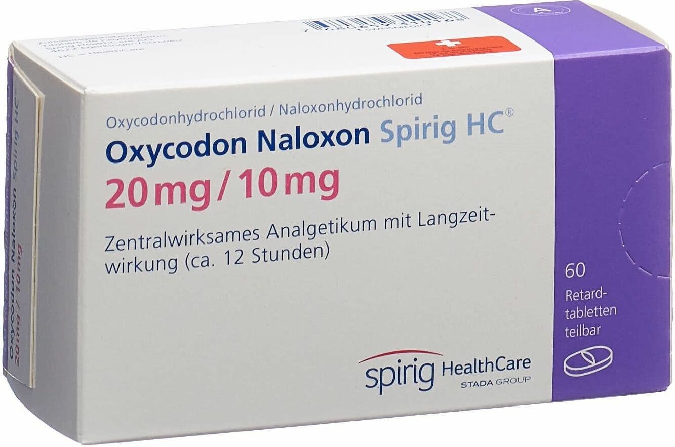 Oxycodon Naloxon Spirig HC 40 mg/20 mg, Retardtabletten