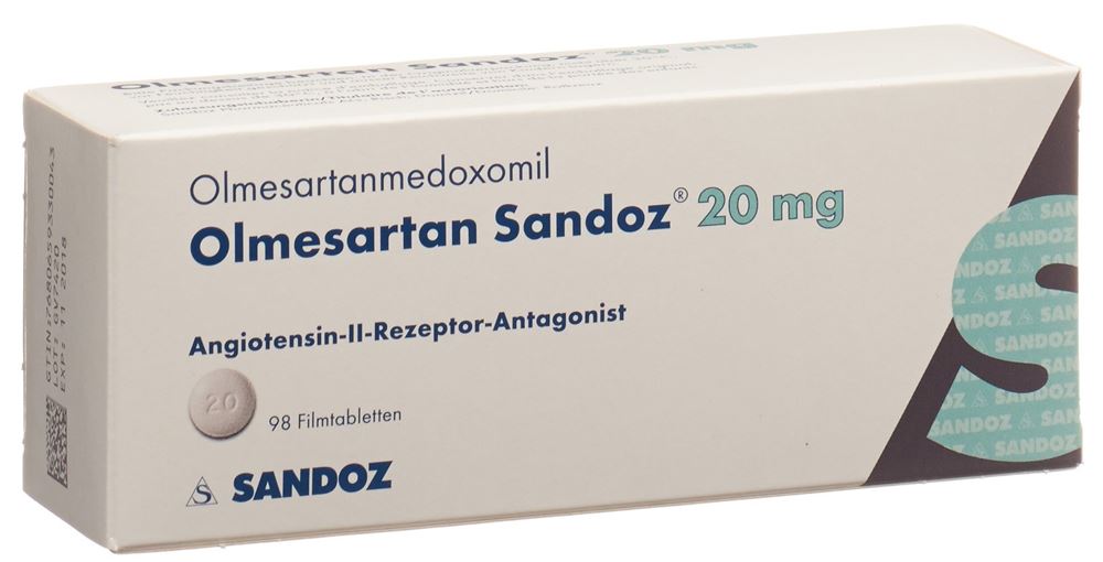 OLMESARTAN Sandoz cpr pell 20 mg 98 pce