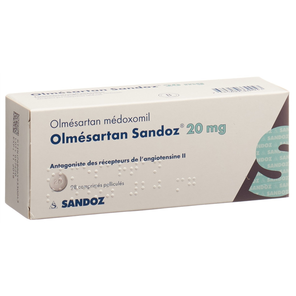 OLMESARTAN Sandoz cpr pell 20 mg 98 pce
