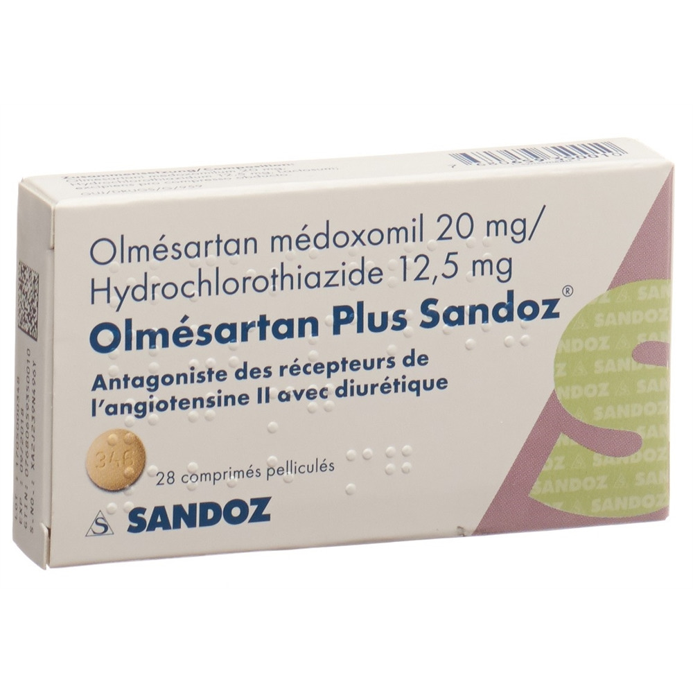 OLMESARTAN PLUS Sandoz cpr pell 20/12.5mg 28 pce