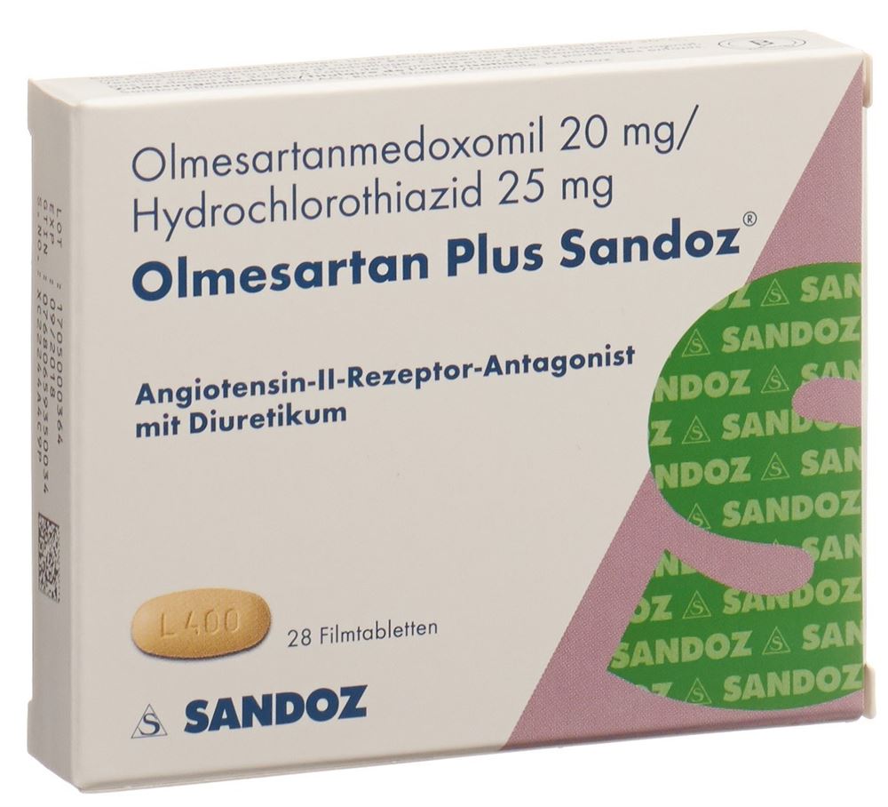 OLMESARTAN PLUS Sandoz cpr pell 20/25mg 28 pce