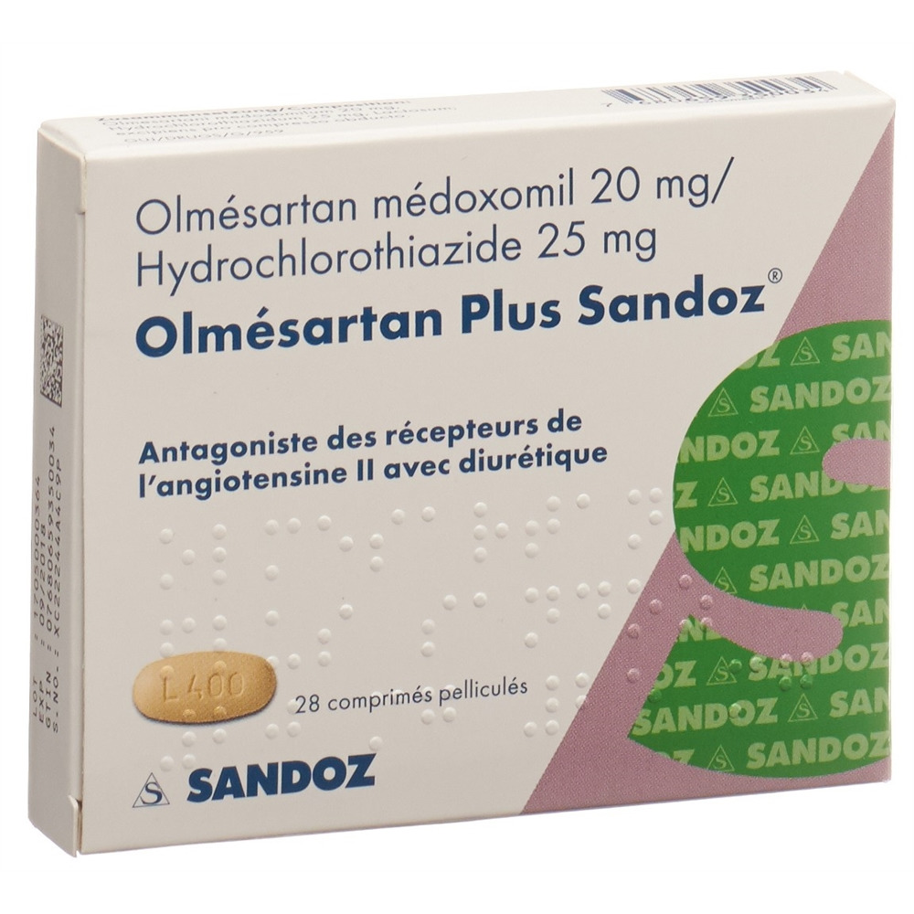 OLMESARTAN PLUS Sandoz cpr pell 20/25mg 28 pce