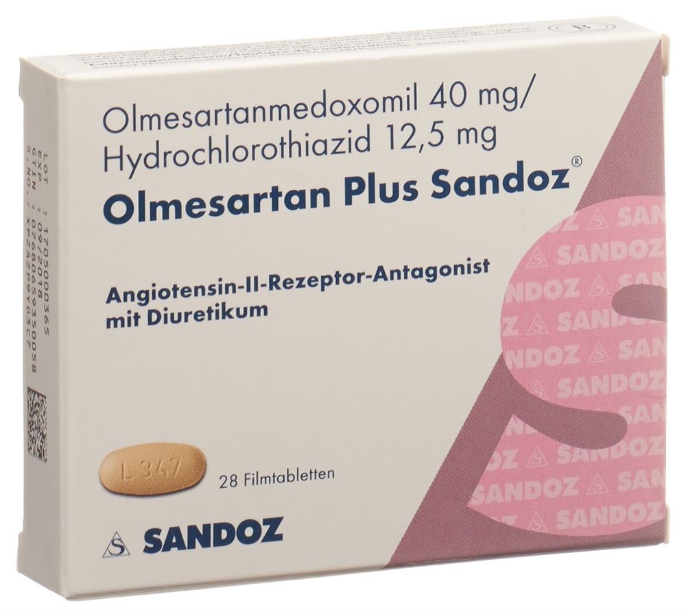 OLMESARTAN PLUS Sandoz cpr pell 40/12.5mg 28 pce