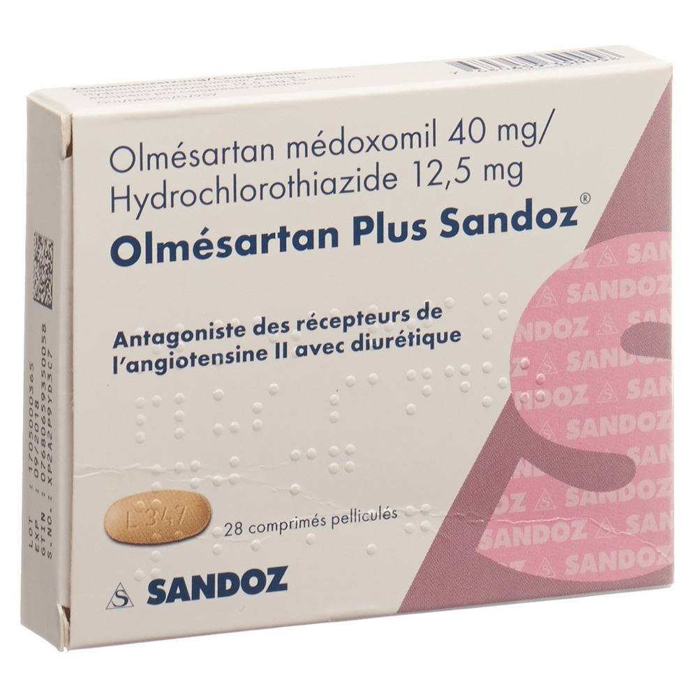 OLMESARTAN PLUS Sandoz cpr pell 40/12.5mg 28 pce