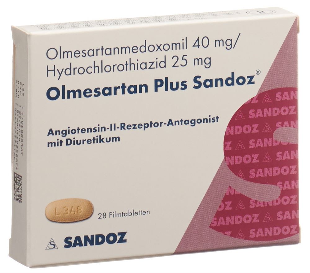 OLMESARTAN PLUS Sandoz cpr pell 40/25mg 28 pce