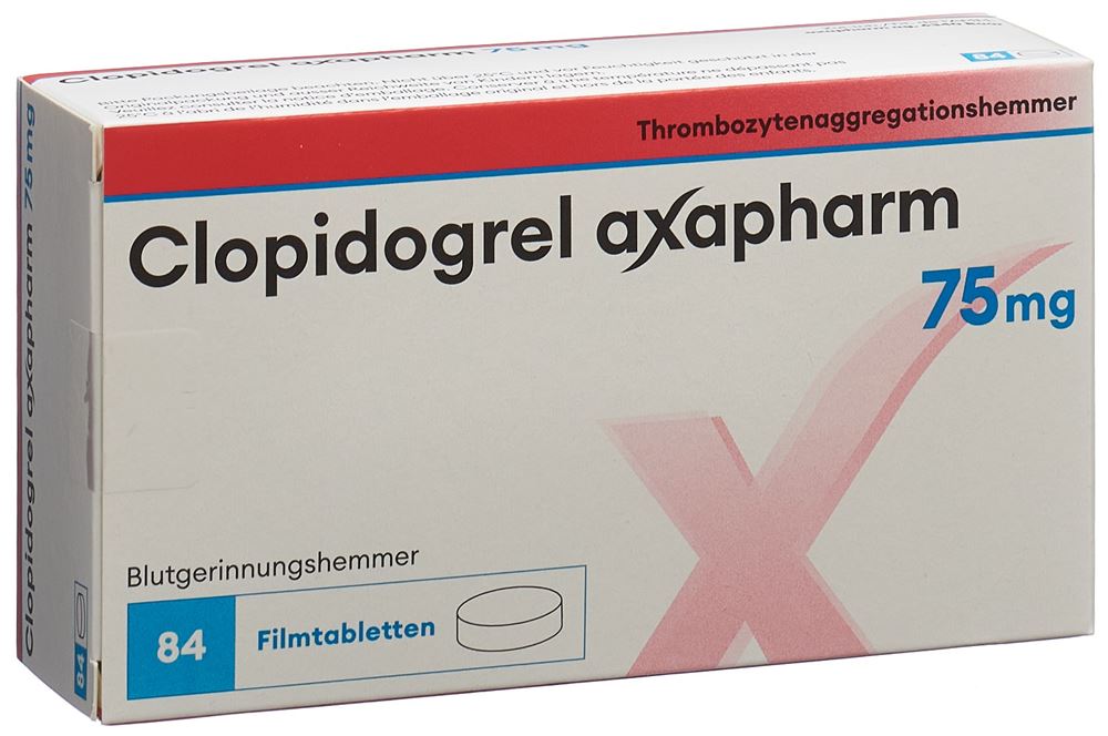 CLOPIDOGREL axapharm cpr pell 75 mg 84 pce