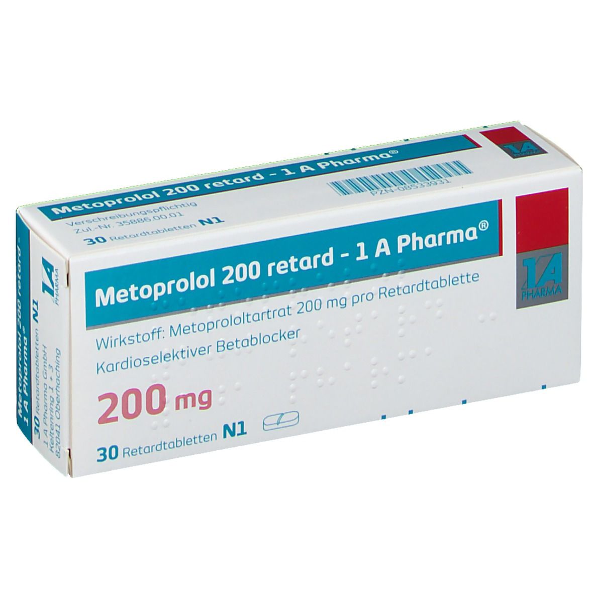 Metoprolol Axapharm retard 200 mg, Retardtabletten