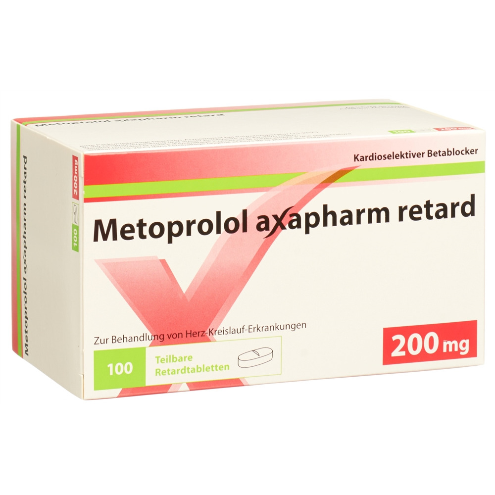 METOPROLOL axapharm cpr ret 200 mg 100 pce