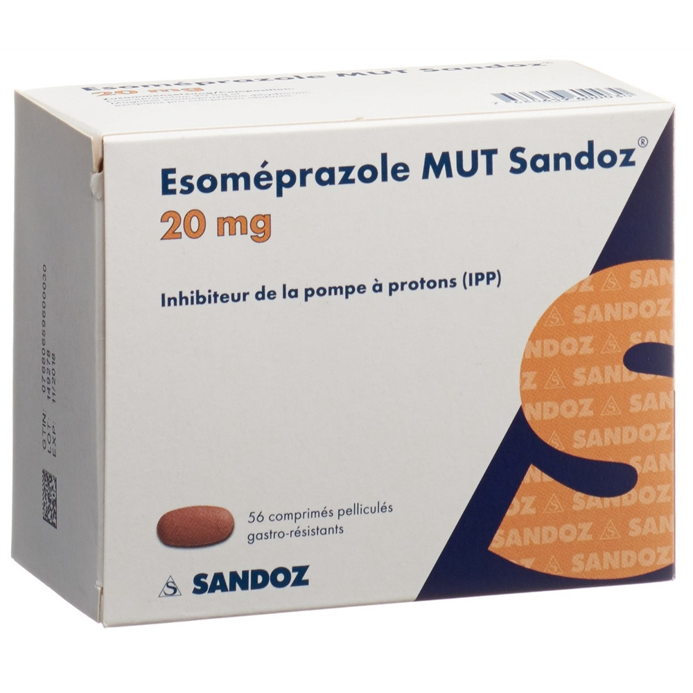 ESOMEPRAZOLE MUT Sandoz cpr pell 20 mg 56 pce