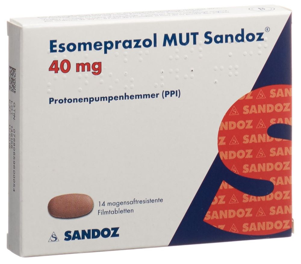 ESOMEPRAZOLE MUT Sandoz cpr pell 40 mg 14 pce