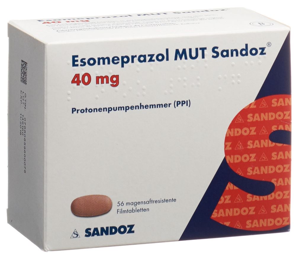 ESOMEPRAZOLE MUT Sandoz cpr pell 40 mg 56 pce