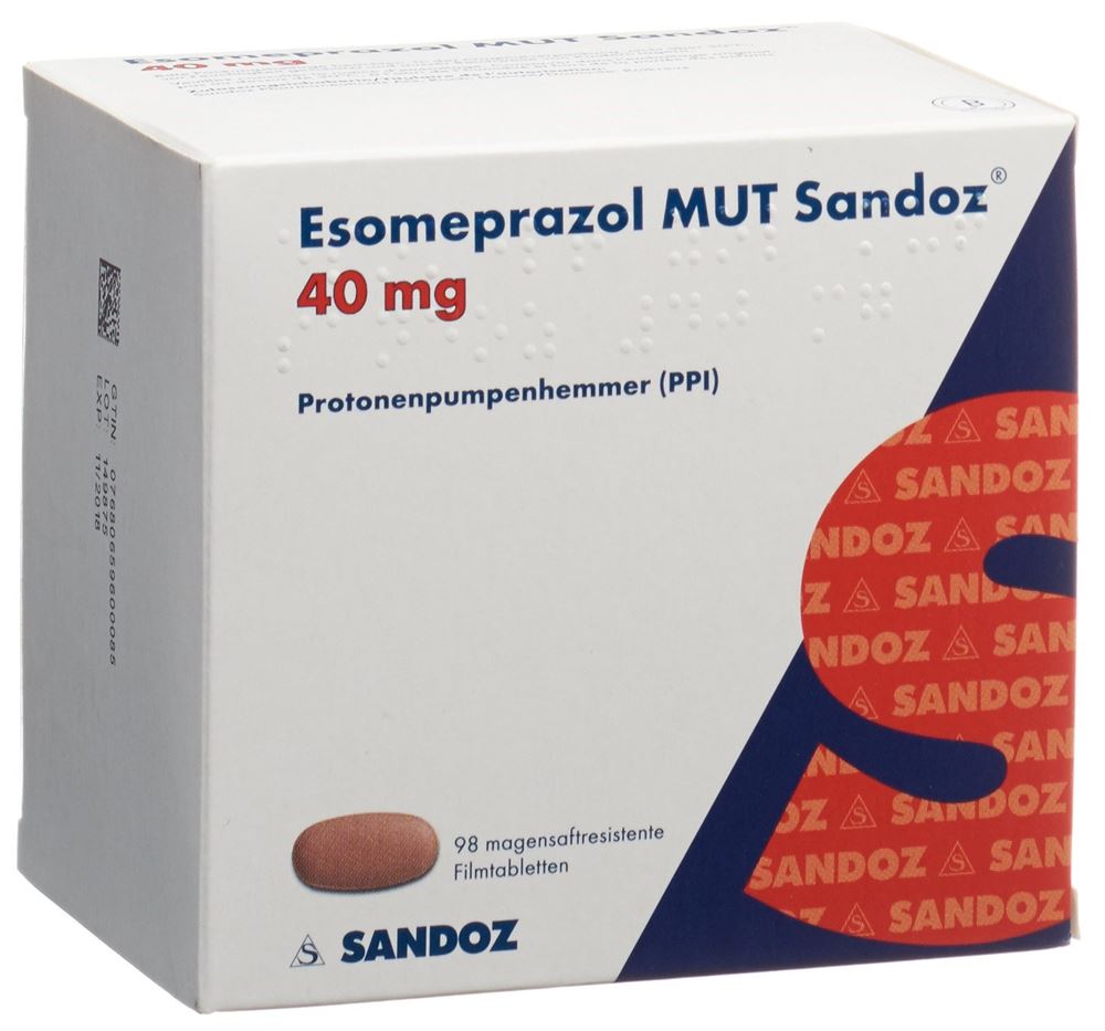 ESOMEPRAZOLE MUT Sandoz cpr pell 40 mg 98 pce
