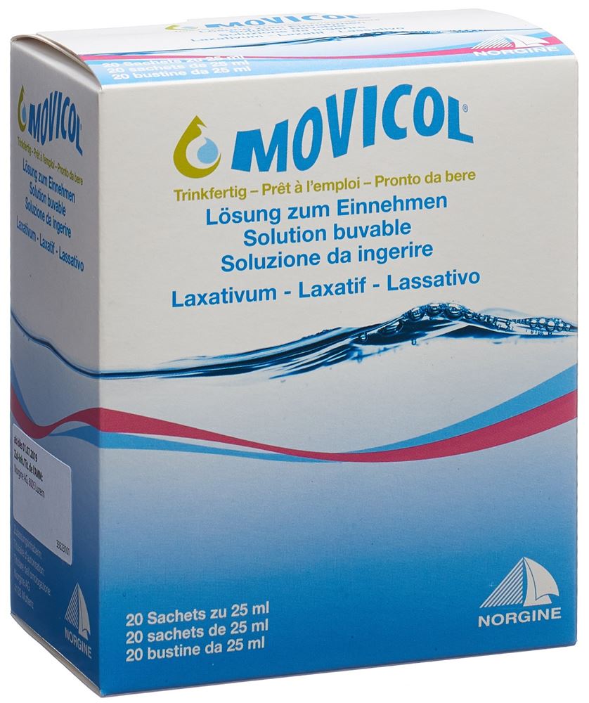 MOVICOL prête à l'emploi solut buvab 20 sach 25 ml
