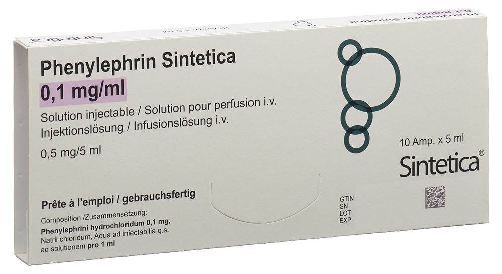 PHENYLEPHRIN Sintetica 0.5 mg/5ml 10 amp 5 ml