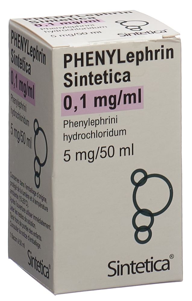 Phenylephrin Sintetica 0.1 mg/ml, soluzione iniettabile o per infusione (i.v.)