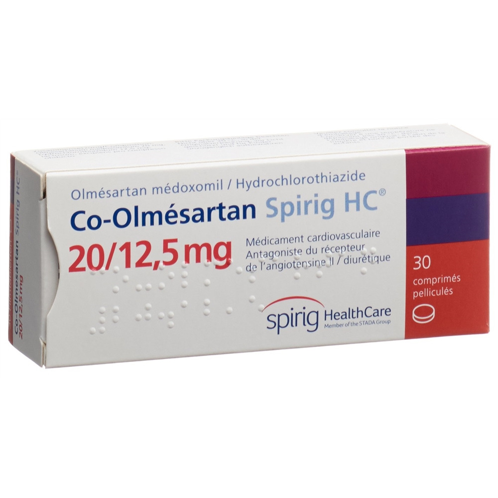 CO-OLMESARTAN Spirig HC cpr pell 20/12.5mg 30 pce