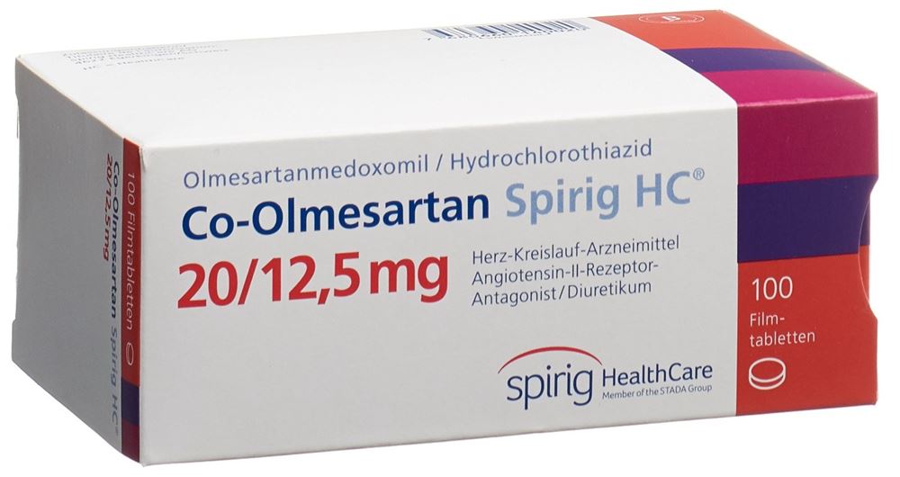 CO-OLMESARTAN Spirig HC cpr pell 20/12.5mg 100 pce