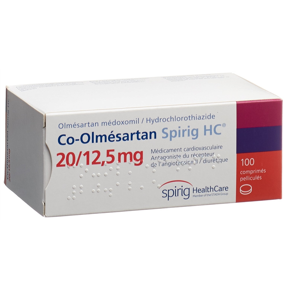 CO-OLMESARTAN Spirig HC cpr pell 20/12.5mg 100 pce