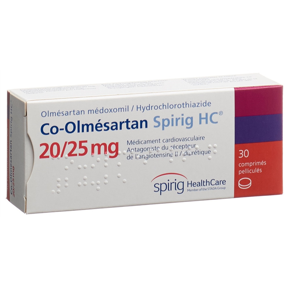 CO-OLMESARTAN Spirig HC cpr pell 20/25mg 30 pce