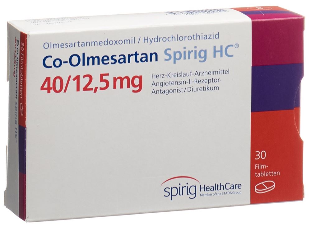 CO-OLMESARTAN Spirig HC cpr pell 40/12.5mg 30 pce