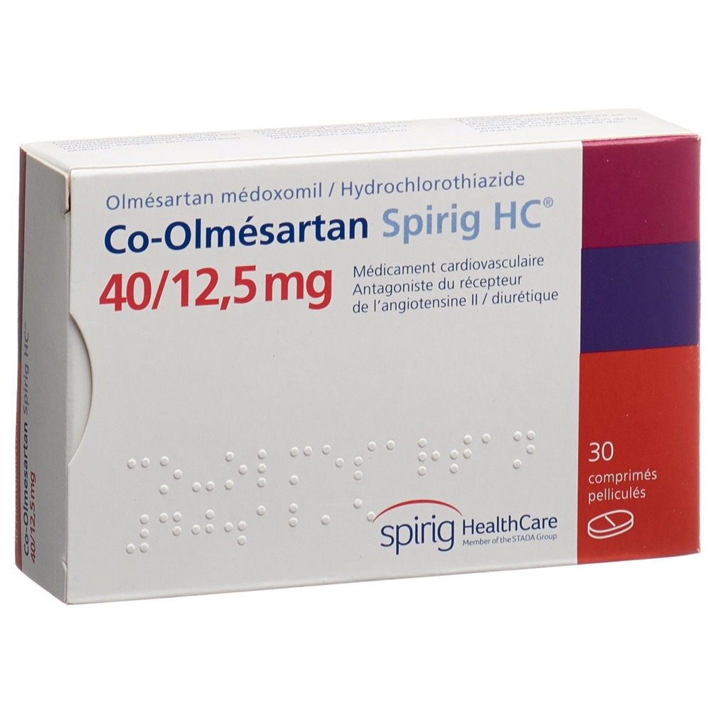 CO-OLMESARTAN Spirig HC cpr pell 40/12.5mg 30 pce